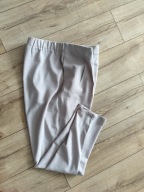 Spodnie damskie 46 lejące u ciągliwe zgrabne beż regulowany pas98