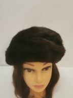 TOCZEK CZAPKA KAPELUSZ Z FUTRA NATURALNEGO ITALY