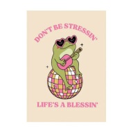 „Don’t Be Stressin’” – Chill Vibes Only - Plakat Pełen Pozytywnej Energii