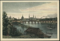 Dresden um 1850. Ansicht vom rechten Elbufer aus - Hans C. Schmiedicke 1950