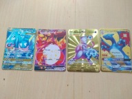 4x karty pokemon metalowe metal charizard greninja mewtwo