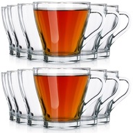 12x Szklanki DO KAWY HERBATY picia napojów ciepłych zimnych zestaw szklanek