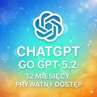 Chat GPT GO + GPT5 | 12 miesięcy | 1 rok | Sztuczna Inteligencja | Polska