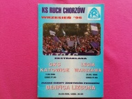 PROGRAM RUCH CHORZÓW-BENFICA LIZBONA 1996 R