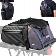 WODOODPORNA TORBA ROWEROWA TYLNA SAKWA NA BAGAŻNIK 8L ODBLASKI PASEK RAMIĘ