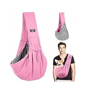 TORBA NOSIDłO dla psa / kota transporter na ramię różowa