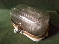 Stara Polska lampa Loft Industrial w pięknym stanie - szkło i ceramika