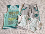 Wójcik bluzka spodenki bolerko szary i niebieski nowe roz 122