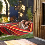 HAMAK OGRODOWY DWUOSOBOWY XXL 270X155 PAŁĄKI TORBA +SZNURY MOCUJĄCE działkę