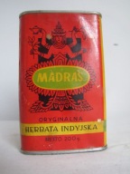 PUDEŁKO REKLAMA HERBATA MADRAS PAPIEROWA ETYKIETA