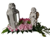 Stroiki Na Nagrobek - Latarenka Z Aniołem Serce Pełne