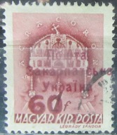 Węgry stary znaczek z nadrukiem Ukraina Zak. (2/25