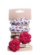 Spinki do włosów dla niemowląt dziewczynek szydełkowe kwiatki 4 szt.