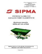 SIPMA RN 410 ANTEK - instrukcja obsługi, katalog, tabela wysiewu (...-2011)