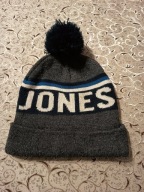 Męska Czapka Zimowa Beanie Szara z Pomponem Akryl