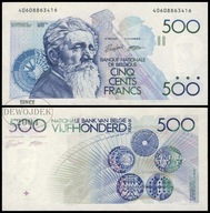BNA - BELGIA 500 Franków 1982 nr 40608863416 # PODPISY 5 i 14 # P143 # VF+