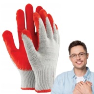 RĘKAWICE SPECTO WAMPIRKI POWLEKANE CZERWONYM LATEKSEM ROZMIAR 9 - L 50 PAR