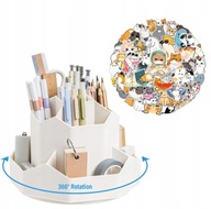 PRZYBORNIK NA DŁUGOPISY OBROTOWY POJEMNIK ORGANIZER NA BIURKO ESSOSWAY