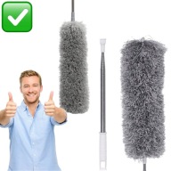 MIOTEŁKA DO KURZU SZCZOTKA ZMIOTKA TELESKOPOWA SOLIDNA SZARA| PRZYDASIE