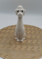 Pudel pudelek pies piesek - porcelana Japonia - wysoki psiaczek 21cm