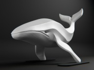 Wieloryb Nowoczesna Minimalistyczna Figurka Dekoracja Ozdoba 13 cm