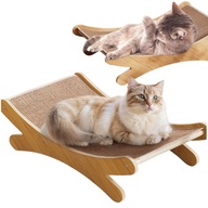 ECARLA drapak dla kota legowisko drewniano jutowe 49x30x16cm KOT27