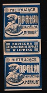 Polska, klasyka, Nietrujące Zapałki "MERKURY" etykieta opaskowa