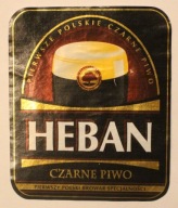 ETYKIETA - OLSZTYN - Browar Jurand - HEBAN - CZARNE PIWO - PIERWSZE POLSKIE
