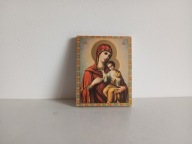 IKONA MATKI BOSKIEJ Z DZIECIĄTKIEM.13,5 / 10,5 cm.