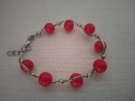 Bransoletka czerwona elegancka