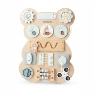 Tablica manipulacyjna Miś edukacyjna drewniana wielokolorowa 30x40 cm