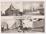 Zgorzelec Dom Kultury Kiosk Ruch Hotel pod Orłem lata 60 Auta l954