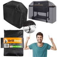 POKROWIEC NA GRILLA GRILA CZARNY DUŻY WODOODPORNY WODOSZCZELNY ETUI ZESTAW