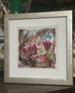 SYGNOWANY OBRAZ MAGNOLIE ARTYSTYCZNA WIZJA 3D