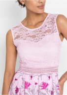 Tanio !_NOWA koktajlowa WYSMUKLAJACA sukienka_KORONKA_BODYFLIRT lycra r.44