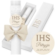 ŚWIECA KOMUNIJNA DO KOMUNII IMIENNA PERSONALIZOWANA PAMIĄTKA DODATKI