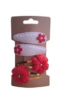Spinki do włosów szydełkowe kwiatki 4 szt.