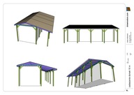 projekt zadaszenia domku holenderskiego 10 m