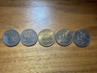 ZESTAW MONET 2 ZŁOTE ROCZNIK 1984 - 1988(5 MONET) V Zestaw