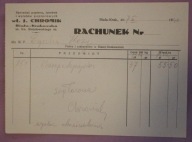 Sprzedaż papieru, torebek wł. J. CHROMIK, BIAŁA, BIELSKO - BIAŁA, 1946 rok