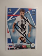 Karta topps match attax autograf Słowenia Luka Zahović Euro 2024