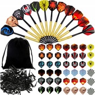 RZUTKI DART ZESTAW 12 RZUTEK LOTEK DO DARTA LOTKI 100 GROTÓW + 42 PIÓRKA