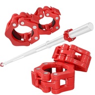 ZACISKI NA GRYF SZTANGE CZERWONE 30MM 2 SZT. KLAMRA WYTRZYMAŁE