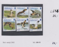 LATARNIE MORSKIE,PTAKI, ALDERNEY Mi: 188-93 L684