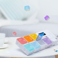 ELEKTRONICZNY ORGANIZER LEKÓW KASETKA NA LEKI Z PRZEGRÓDKAMI NA DOBĘ