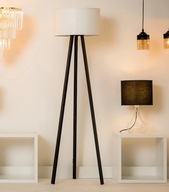 Lampa podłogowa trójnóg, w kolorze czerni idealna do salonu