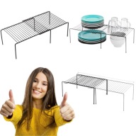 PÓŁKA KUCHENNA METALOWA NA BLAT REGAŁ DO SZAFKI TELESKOPOWA ORGANIZER