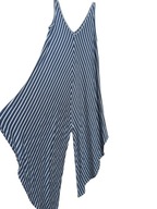 WŁOSKI dzianinowy kombinezon szeroki dół 36