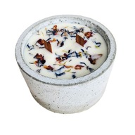 Naturalna świeca sojowa 350g w betonowym pojemniku Drewniany knot Piernik