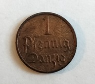 moneta Wolne Miasto Gdańsk 1 pfennig 1937